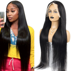 วิกผมยาวทรงตรงแบบบราซิลสำหรับผู้หญิงสีดำวิกผมทรงตรงแบบเรีมี่มีสายรัดด้านหน้าแบบสองชั้น - Product Image 1