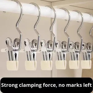 Hot Bán Thép Không Gỉ Liền Mạch Clip Clip Móc Áo Quần Short Móc Clip Giặt Pegs Cho Treo Quần Áo Khô Clip Chùm - Product Image 2