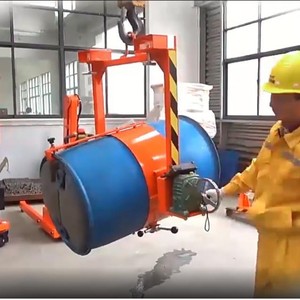 Lève-fût 200L, outil de basculement de fût en acier, rotation à 360 degrés avec manivelle pour le transfert d'huile - Product Image 1