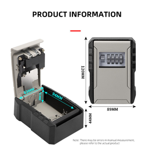 Kết hợp tường-mountable 4 chữ số Wall Mount khóa hộp Hợp kim nhôm <span class=keywords><strong>Key</strong></span> an toàn lưu trữ keybox - Product Image 4