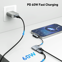 Adaptateur casque USB-C vers 3,5 mm femelle BENFEI avec sortie de charge rapide 60 W pour ordinateur portable, tout neuf