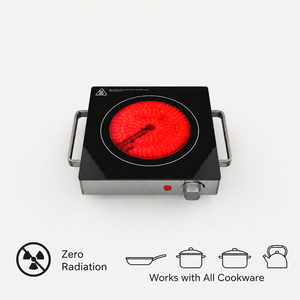 EASTAR 1300W Portable Infrared Ceramic Cooktop Single Burner Electric Hot Plate No Radiation Knob Control Universal Cookware - Product Image 2
