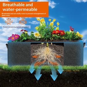 Conteneur rectangulaire en feutre épaissi, respirant, résistant à la corrosion, durable, réutilisable, non tissé, pour légumes, pépinière, balcon, jardin - Product Image 4