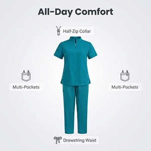 Uniformes para Lavado de <span class=keywords><strong>Ropa</strong></span> a Mano, Uniformes Quirúrgicos, Uniformes para Clínica Dental para Hombres y Mujeres, Conjuntos de Pantalones Largos y Manga Corta - Product Image 3