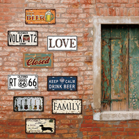 Letreros Metálicos Vintage Retro de 15*30cm, Placas de Matrícula Impresas en Relieve, Póster Metálico para Decoración de Garaje, Gran Venta