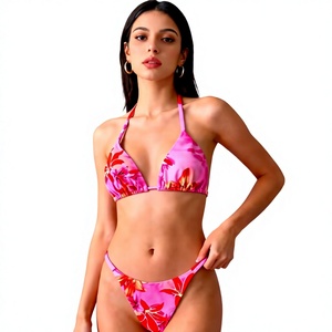 Nouveau Maillot de Bain Deux Pièces Femme 2026 Multicolore à Bretelles Croisées, Coupe Triangle, Style Européen et Américain - Product Image 1