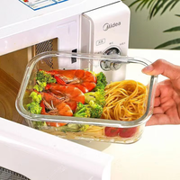 Récipient de conservation alimentaire en verre Shi Weixian pour cuisine moderne avec couvercle hermétique, compatible micro-ondes, pour préparation de repas