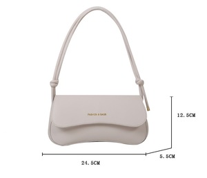 Bolsa Francesa Vintage de Cor Sólida 2024 Twinkle, Bolsa de Ombro Minimalista Pequena e Quadrada - Product Image 2