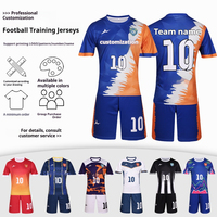 Jersey Sepak Bola Dewasa Unisex Cetak Digital Nama Tim Kustom Logo Nomor Cepat Kering Menyerap Keringat Bernapas 100% Poliester