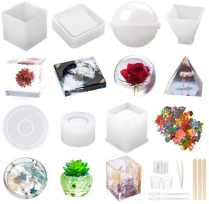 ชุดอุปกรณ์จี้กุญแจอีพ็อกซี่ถาดแม่พิมพ์คริสตัลอีพ็อกซี่ DIY,แม่พิมพ์ซิลิโคนเรซิ่นสำหรับเครื่องประดับ - Product Image 6