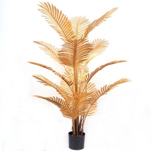 Palmera <span class=keywords><strong>Dorada</strong></span> Fénix de la Suerte en Oferta para Decoración del Hogar, Hoja Artificial de Areca, Palmera Personalizada - Product Image 2