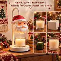 Lampe chauffe-cire de Noël Père Noël avec logo personnalisé, télécommande, pour bougies parfumées