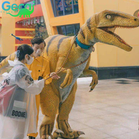 Costume de dinosaure animatronique Velociraptor Gecai Popular Dino World Park