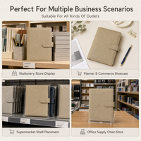 En gros, Couverture de planificateur et organisateur de luxe A5 en cuir PU, souple, grainé, avec 6 anneaux dorés, personnalisable, de qualité supérieure, pour le bureau