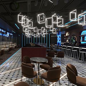 ไฟนีออนไนท์คลับการออกแบบตกแต่งภายในที่ทันสมัยคลับจอแสดงผลคลับที่กำหนดเองแสดงโชว์สำหรับร้านค้าภายในตกแต่ง - Product Image 5