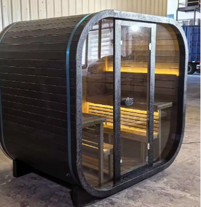 <span class=keywords><strong>Sauna</strong></span> Traditionnel de Haute Qualité, <span class=keywords><strong>Sauna</strong></span> Extérieur Carré Noir, <span class=keywords><strong>Sauna</strong></span> en Épicéa Carbonisé, <span class=keywords><strong>Sauna</strong></span> pour 4 Personnes pour la Relaxation - Product Image 2