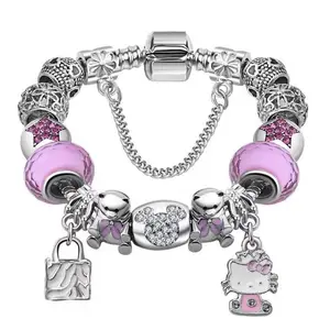 Mooie Meisjes Bedelarmband Meisje Lucky Kitty Cat Kids Meisje Armband