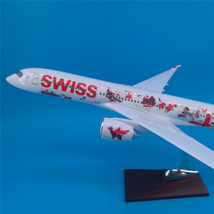 Modèle d'avion en résine Swissair Airbus A350 à l'échelle 1:1, 47 cm, avec support de présentation, objet de collection - Product Image 2