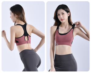 Soutien-gorge de sport pour <span class=keywords><strong>femme</strong></span>, haute qualité, léger, simple, extensible dans quatre directions, avec bretelles en Y, maintien élevé, pour la course à pied - Product Image 6