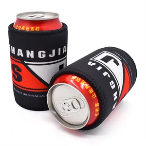 Pemegang botol Neoprene bir Logo kustom lengan tipis kaleng pendingin magnetik