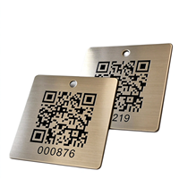 Plaque signalétique personnalisée en acier inoxydable/aluminium gravée sur mesure avec épingle – Étiquette métallique personnalisée pour l'identification des équipements et des actifs