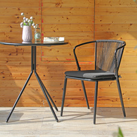 Nouvelle conception de tables rondes centrales, table en acier centrale, meubles de salon, table basse noire