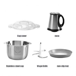 Hot Sell Wholesale 2L Electric Meat Grinder High Quality Stainless Steel Multifunctional Meat <b>Chopper</b> <b>Vegetable</b> Fruit Mincer - Product Image 2