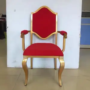 Modern Contemporary Banquet Chair with Durable Iron and Aluminum Armrest for Wedding Events in Malaysia