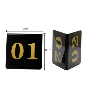 Triangular Double-<b>Sided</b> Acrylic Table Number Standee For Restaurant Desktop Use - Product Image 2