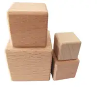 Unvollendete natürliche Massivholz block Holz würfel quadratisches Buchenholz