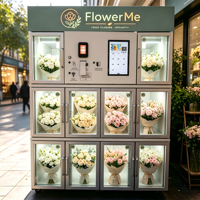 Distributeur automatique de fleurs fraîches JOYVEND grande capacité, haute efficacité, affichage personnalisable, réfrigérateur de présentation de fleurs