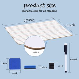 9x12 inch nhỏ bảng trắng 12PC gói bảng Trắng Khô xóa lapboards Bộ - Product Image 3
