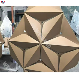 Panel de Revestimiento de Fachada Geométrico Abstracto de Fibra de Vidrio Moderno, Revestimiento Decorativo para Exteriores de Edificios, con Recubrimiento en Polvo - Product Image 2