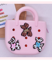 Patch en caoutchouc souple PVC époxyé motif chiot ballon mignon, accessoires de décoration pour collier d'animal, fleur de chaussure, boucle de chaussure, porte-clés DIY