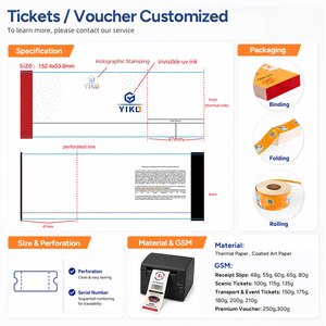 <span class=keywords><strong>Billet</strong></span> thermique personnalisé pour borne de billetterie, portable pour l'extérieur, pour l'accès aux sites touristiques, avec code-barres holographique et passe d'entrée - Product Image 2