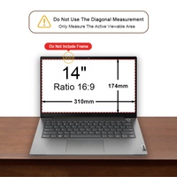 Filtre d'écran anti-reflet amovible bidirectionnel 14 pouces 16:9, protection d'écran anti-espion pour ordinateur portable Lenovo 14 pouces