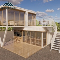 Maison modulaire préfabriquée de 20 pieds et 40 pieds, café-bar, restaurant de luxe populaire