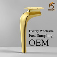Pieds de canapé en métal doré, OEM, sur mesure, chromés, pour meubles, canapé, armoire, table basse, meuble-lavabo de salle de bain, quincaillerie