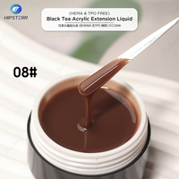 HEMA & TPO FREE 15ml Gel BIAB Acrylique Thé Noir en Bouteille Marque Privée Faible Chaleur Gel de Construction Rapide pour Extension