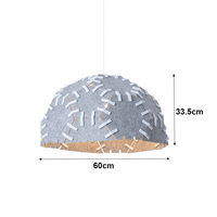 Luminaires suspendus acoustiques LED en feutre PET, style nordique moderne, taille moyenne, blanc chaud, gris, certifiés ROHS, garantie 5 ans