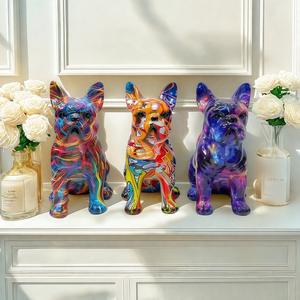 รูปปั้<span class=keywords><strong>น</strong></span>ประติมากรรมระดับไฮเอ<span class=keywords><strong>น</strong></span>ด์ขายส่ง รูปปั้<span class=keywords><strong>น</strong></span>เรซิ่นหรูหราสไตล์นอ<span class=keywords><strong>ร์</strong></span>ดิกสำหรับตกแต่งบ้า<span class=keywords><strong>น</strong></span> - รูปปั้<span class=keywords><strong>น</strong></span>สุ<span class=keywords><strong>น</strong></span>ัขลายกราฟฟิตีหลากสี - Product Image 4