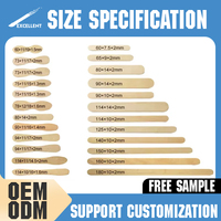 Bâtons de crème glacée en bois antiadhésif de qualité alimentaire en bois de bouleau biodégradable jetable bâtons de Popsicle
