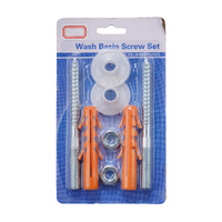 Kit de vis en acier au carbone OEM/ODM en gros de Chine pour lavabo, kit de fixation sanitaire, kit de vis en L, emballage sous blister