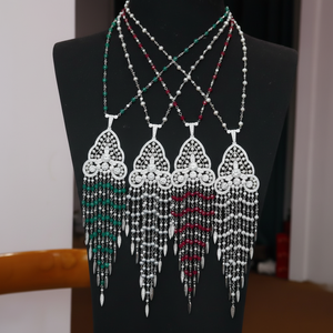 Collar de Plata de Ley 925 con Circonita Blanca Simulada y Baño de Rodio, Joyería de Moda de Lujo, Unisex - Product Image 1