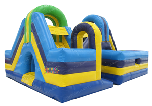 어린이를위한 조이라이즈 블루 풍선 장애물 코스 콤보-PVC 소재 1000KG 용량 7x6x3.6m 크기 - Product Image 3