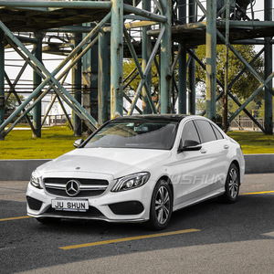Ensemble de phares Mercedes-Benz Classe C W205, style Maybach à trois barres, feux de jour à LED - Product Image 1