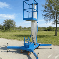 Plateforme d'échelle mobile robuste en alliage d'aluminium avec système de levage électrique pour un fonctionnement fluide et stable