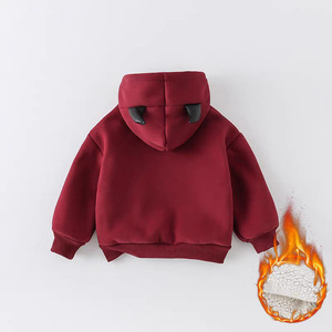 <span class=keywords><strong>Pull</strong></span> d'hiver pour garçons et filles, style occidental pour bébé, personnalisé, tendance, <span class=keywords><strong>marque</strong></span> nouvelle année, lettre rouge, monstre, doublure en polaire - Product Image 5