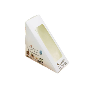 Boîte à sandwich triangulaire en papier avec fenêtre transparente, forme personnalisée, emballage cadeau pour pâtisserie, dessert, bonbons, fournitures de boulangerie - Product Image 5