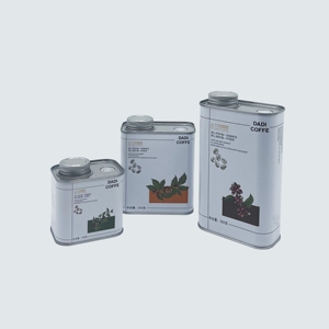 Lata Cuadrada de Hojalata para Granos de Café con Válvula, Impresión a Color, OEM y ODM, para Galletas y Dulces, 150g/250g/300g, Logotipo Personalizado - Product Image 1